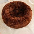 Plush Donut Pet Bed for Cats & Dogs