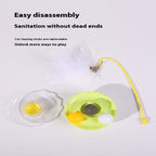 3-in-1 Tumbler Cat Toy with Catnip & Feather