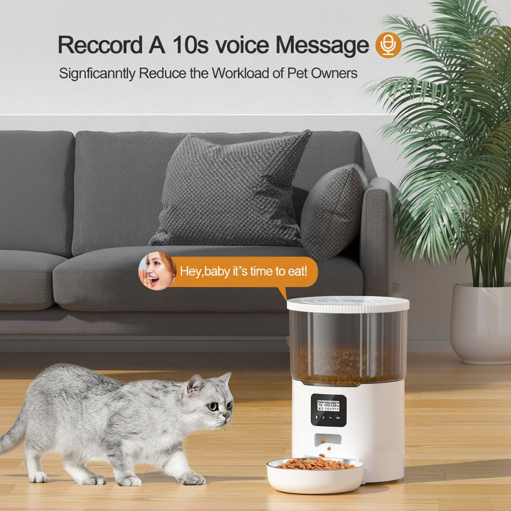 4L Automatic Pet Feeder with App or Button Control