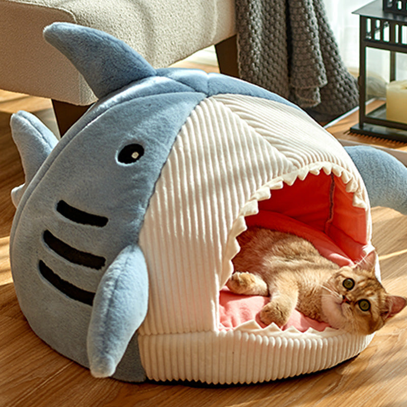 Shark Pet Cave Bed