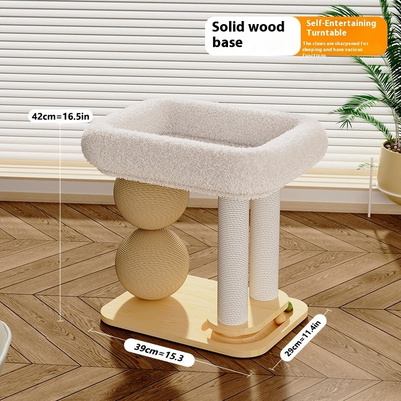 Cat Scratcher Tower with Nest Bed & Teaser Turntable