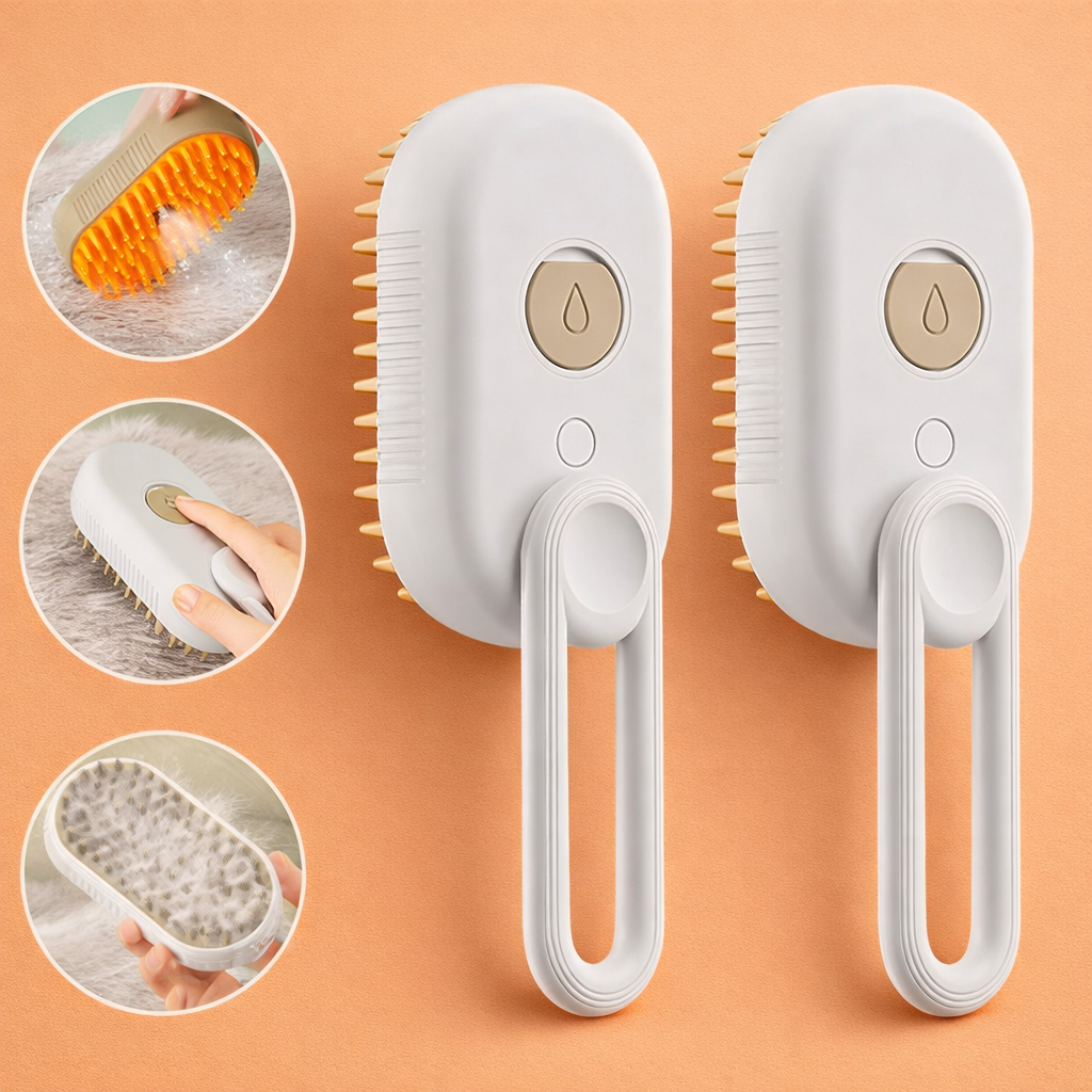 3-in-1 Electric Steam Pet Brush