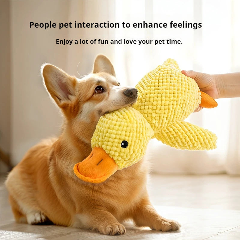 Calming Plush Duck Toy with Squeaker