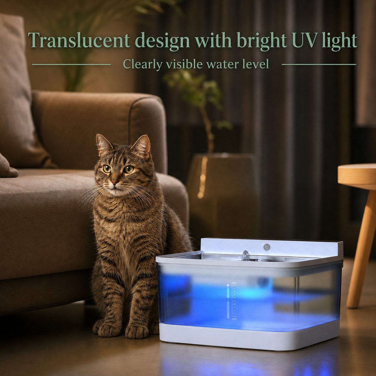 3.5L Motion-Sensing UV Pet Water Fountain