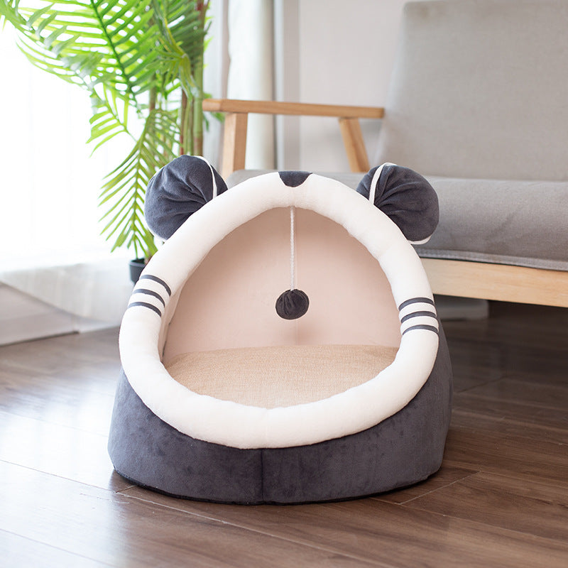 Cozy Cotton Cave Pet Bed