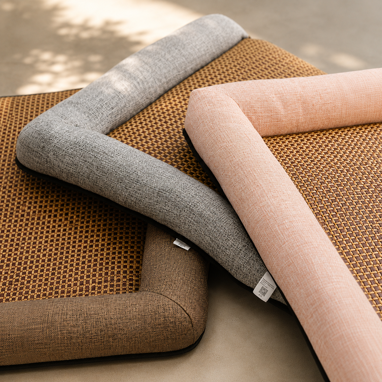 Raised Rattan Cooling Pet Lounger