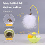 3-in-1 Tumbler Cat Toy with Catnip & Feather