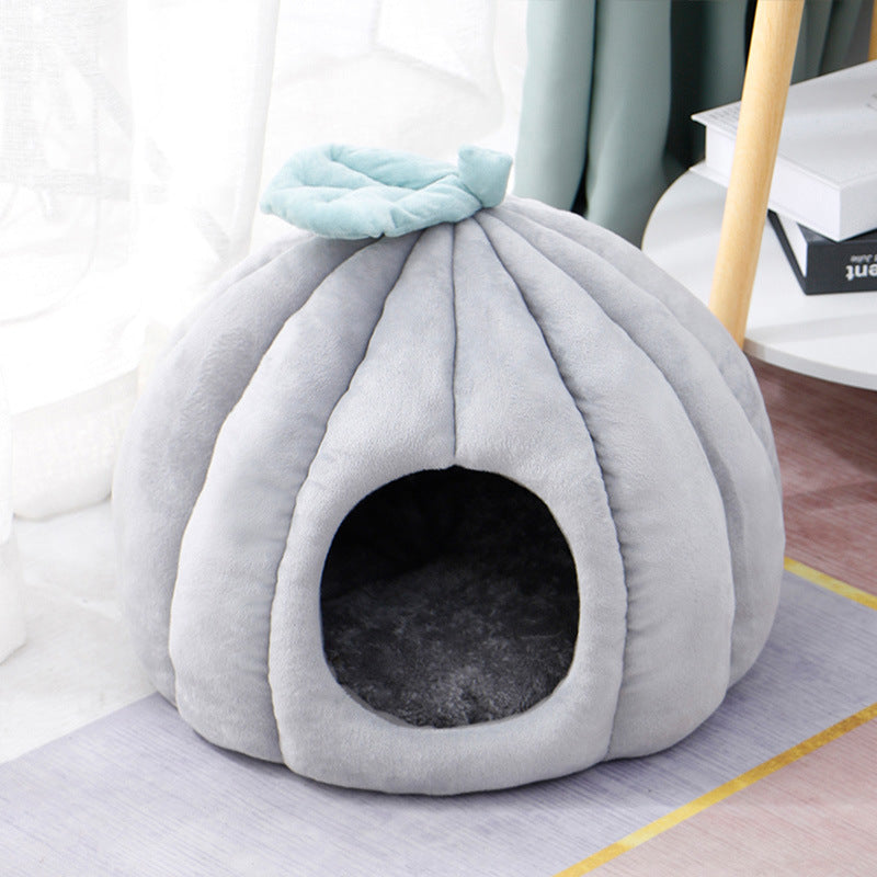 Pumpkin Cat Cave Bed