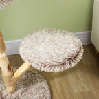 35" Modern Cat Tree with Jute Scratching Post & Plush Perch