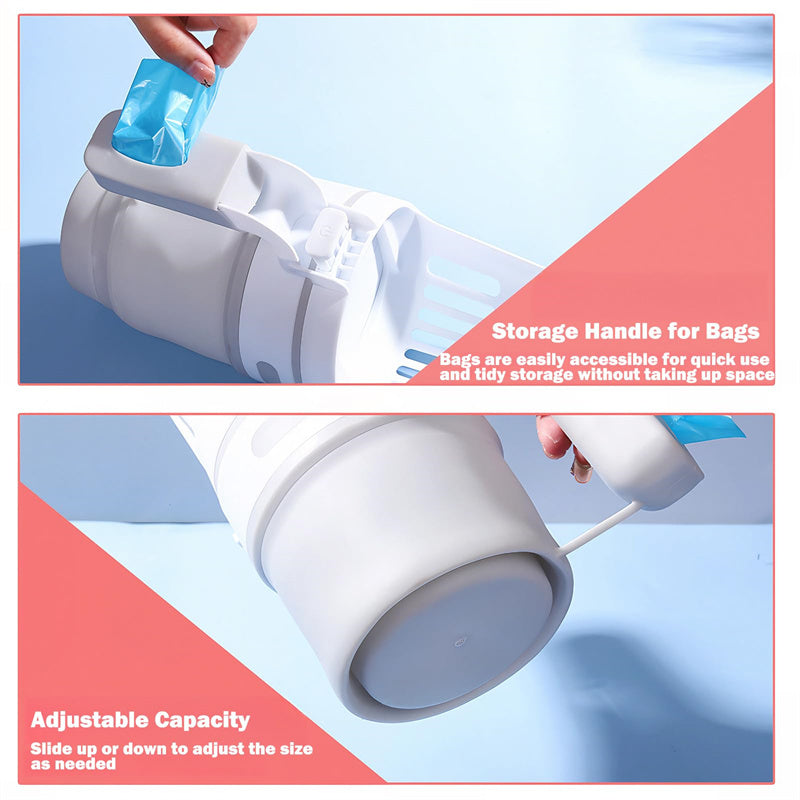 All-in-One Cat Litter Scoop with Built-In Waste Bin