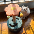 Flower Cat Scratching Tower with Condo