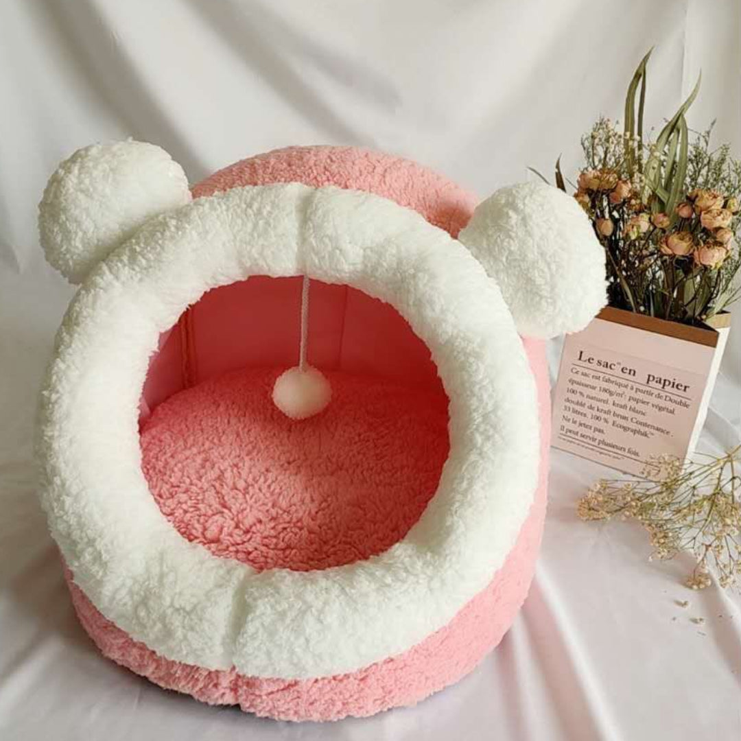 Cozy Cotton Cave Pet Bed