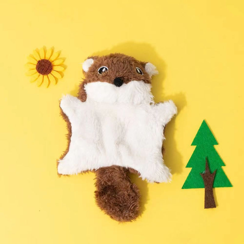 Squeaky Plush Squirrel Cat Toy
