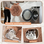 Peekaboo Plush Cat Tunnel Bed for Indoor Cats