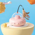 Smart UFO Cat Toy with Feather Teaser