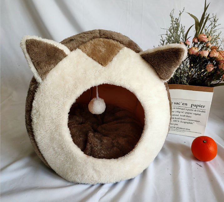 Cozy Cotton Cave Pet Bed