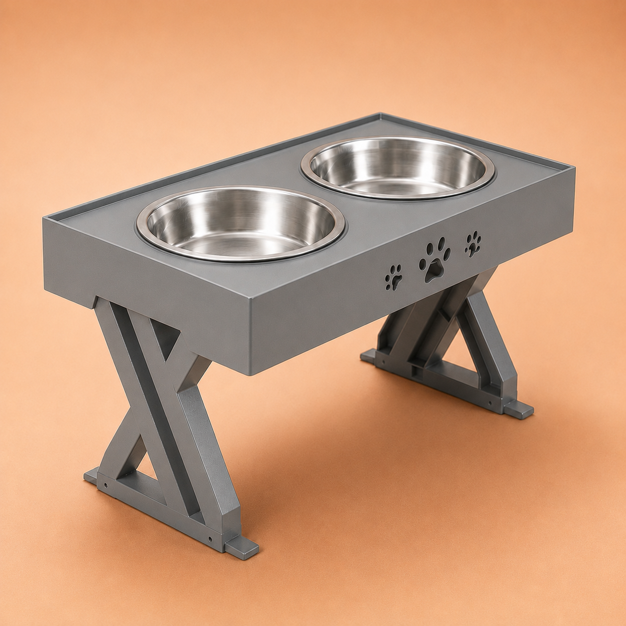 Adjustable Elevated Double Pet Bowls