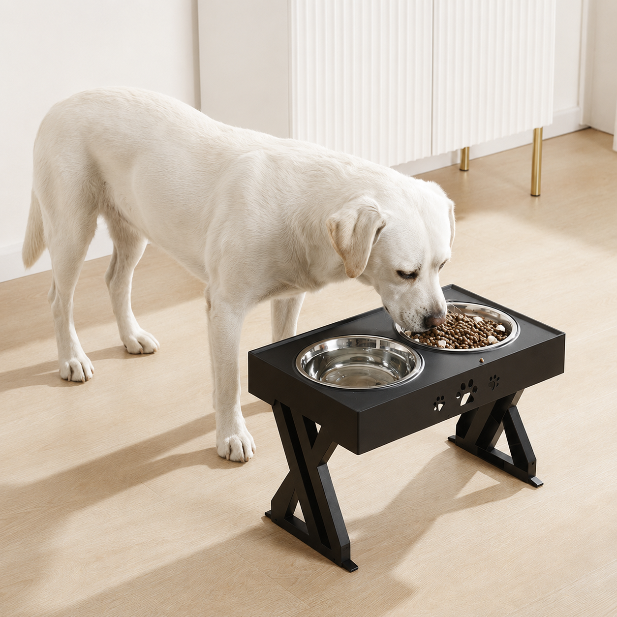 Adjustable Elevated Double Pet Bowls