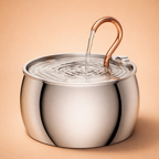 Stainless Steel Pet Water Fountain with Double Filtration