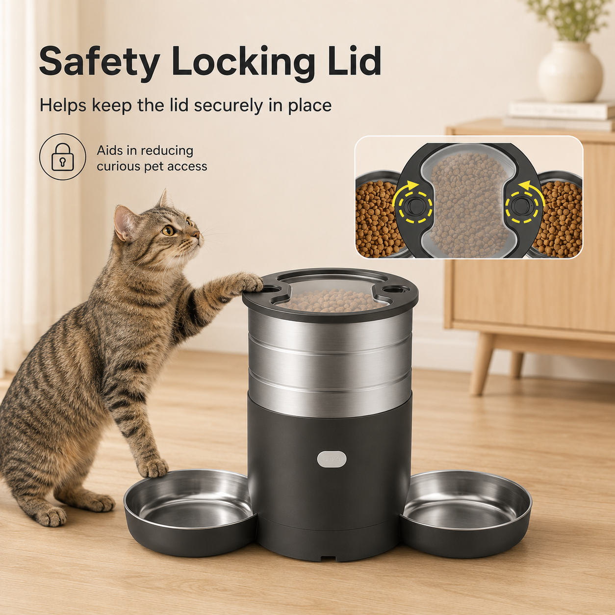 4.5L Dual-Bowl Automatic Pet Feeder