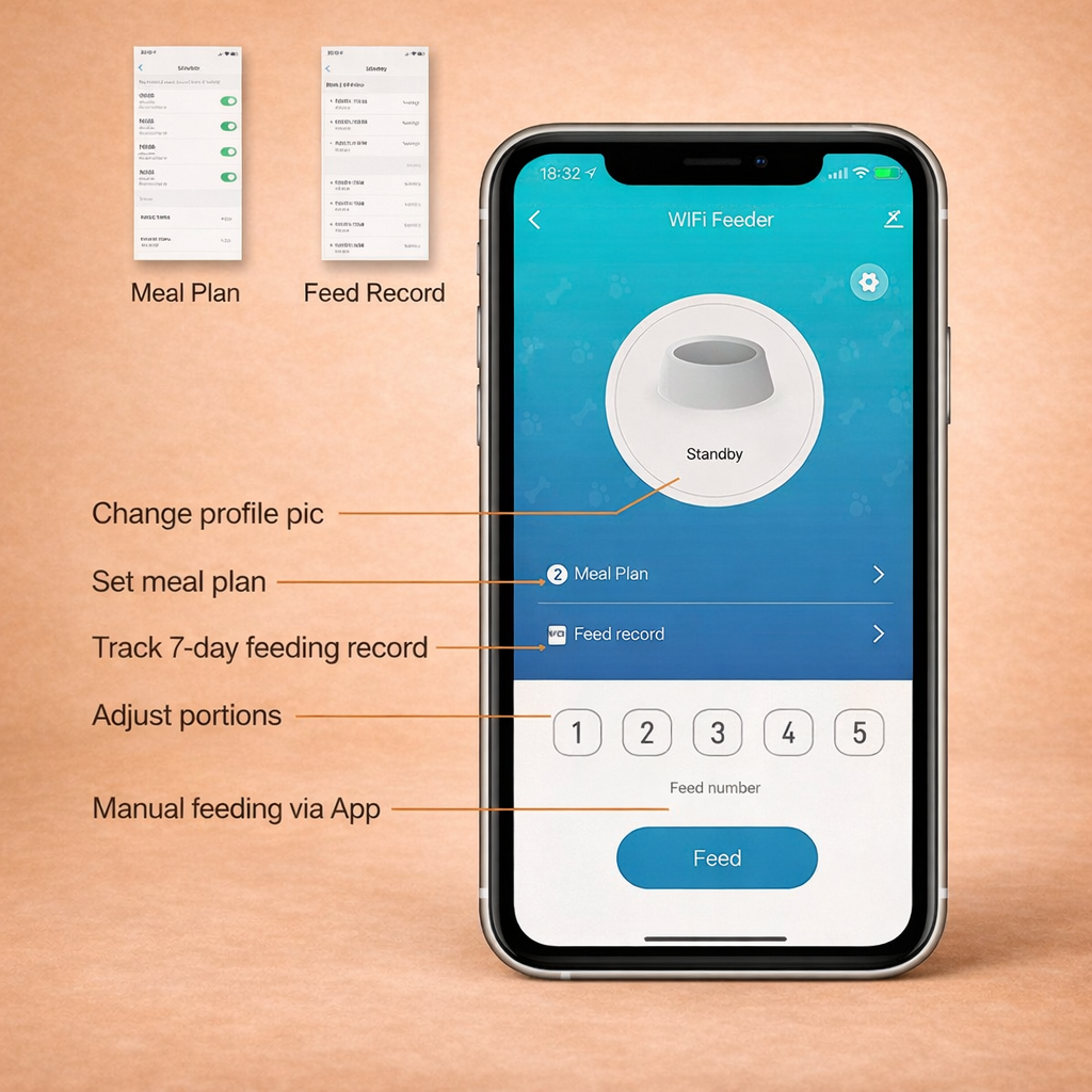 4L Automatic Pet Feeder with App or Button Control