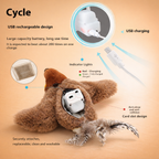 Touch-Activated Flapping Bird Cat Toy