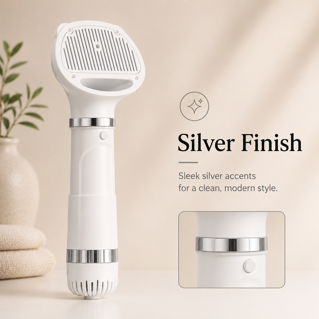 Quick-Dry Pet Grooming Dryer Brush