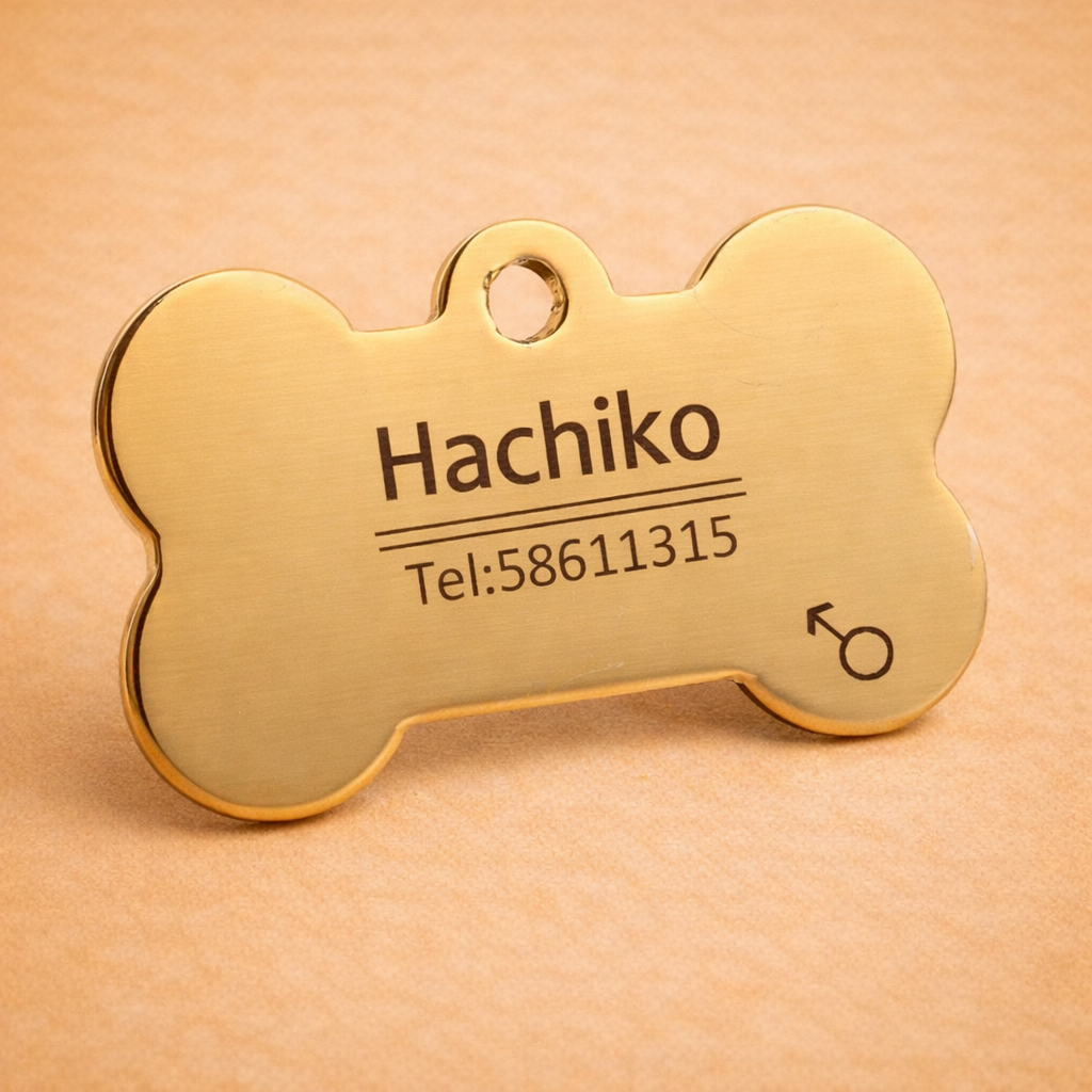 Custom Stainless Steel Bone Pet ID Tag