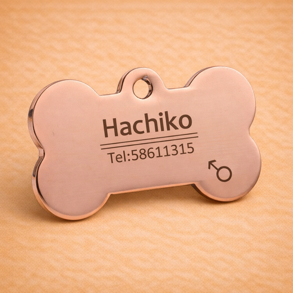 Custom Stainless Steel Bone Pet ID Tag
