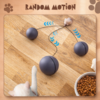 Smart Self-Rolling Cat Ball Toy with Feather Tail