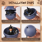 Smart Self-Rolling Cat Ball Toy with Feather Tail