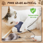 Smart Self-Rolling Cat Ball Toy with Feather Tail
