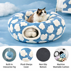 Plush Cloud Cat Tunnel Bed