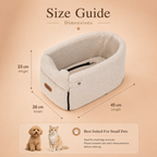 Center Console Pet Car Seat & Bed