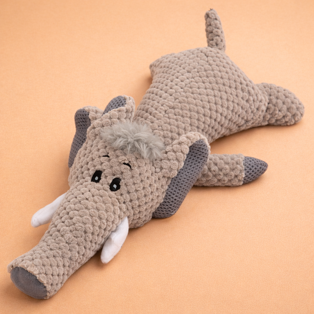 Bite-Resistant Plush Dog Toy Set in Cute Animal Styles