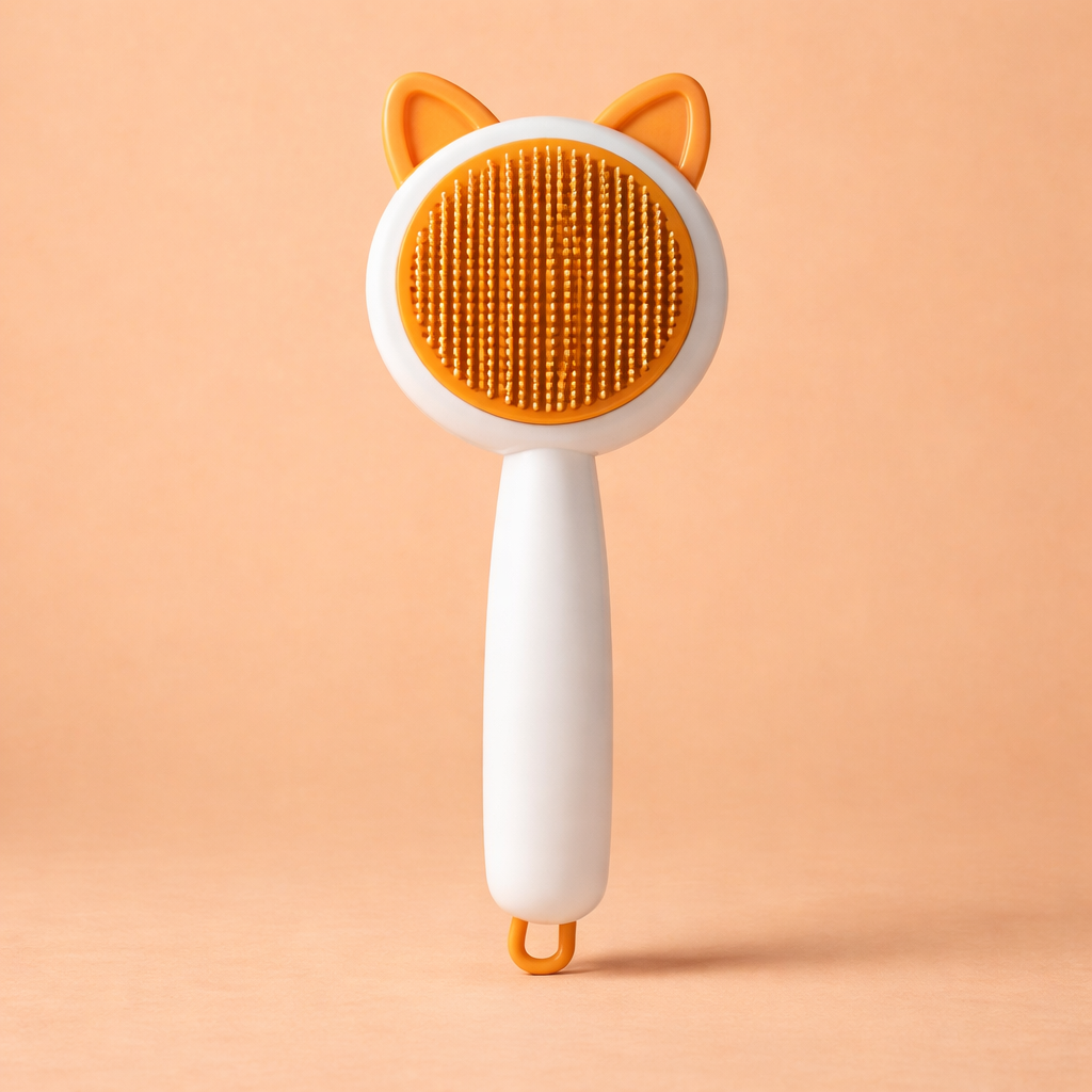 Self-Cleaning Cat Brush for Shedding