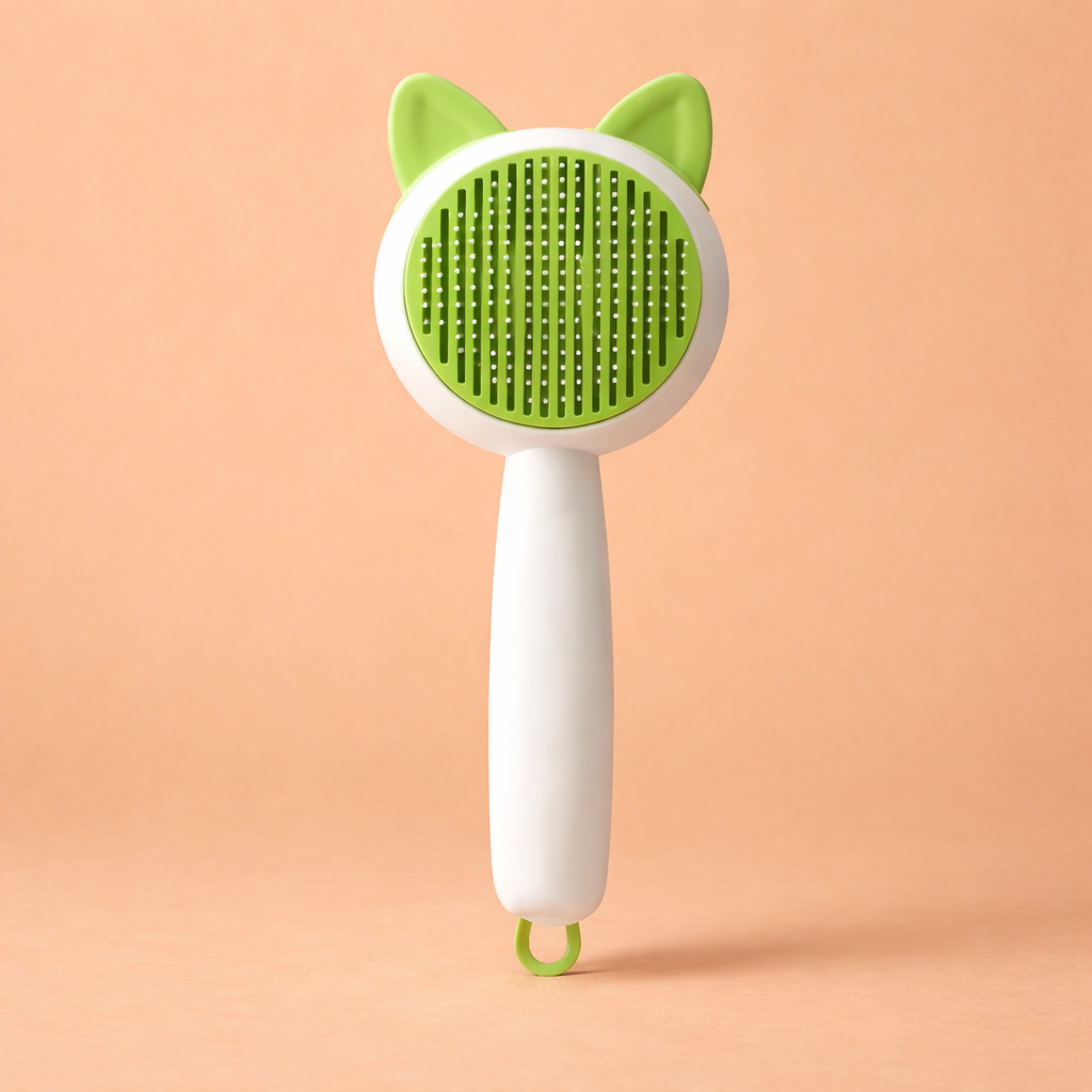 Self-Cleaning Cat Brush for Shedding