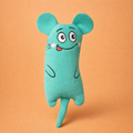 Mint-Filled Plush Cat Kick Toy