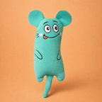 Mint-Filled Plush Cat Kick Toy