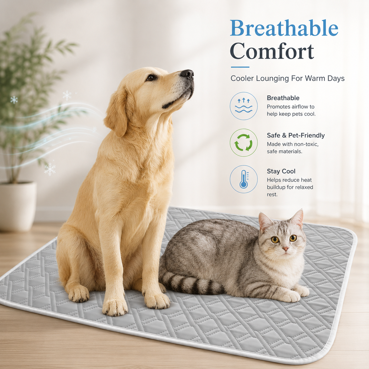 Quilted Cooling Mat for Dogs & Cats