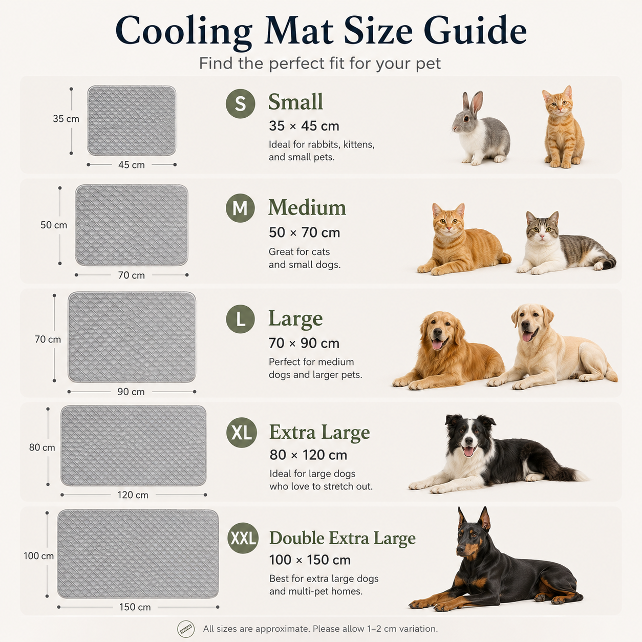 Quilted Cooling Mat for Dogs & Cats