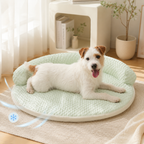 Round Cooling Bolster Pet Bed
