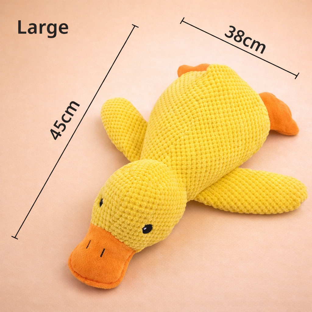 Calming Plush Duck Toy with Squeaker