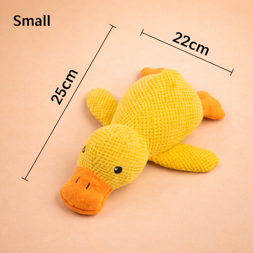 Calming Plush Duck Toy with Squeaker