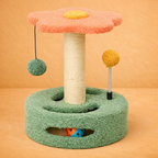 Flower Cat Scratching Tower with Condo
