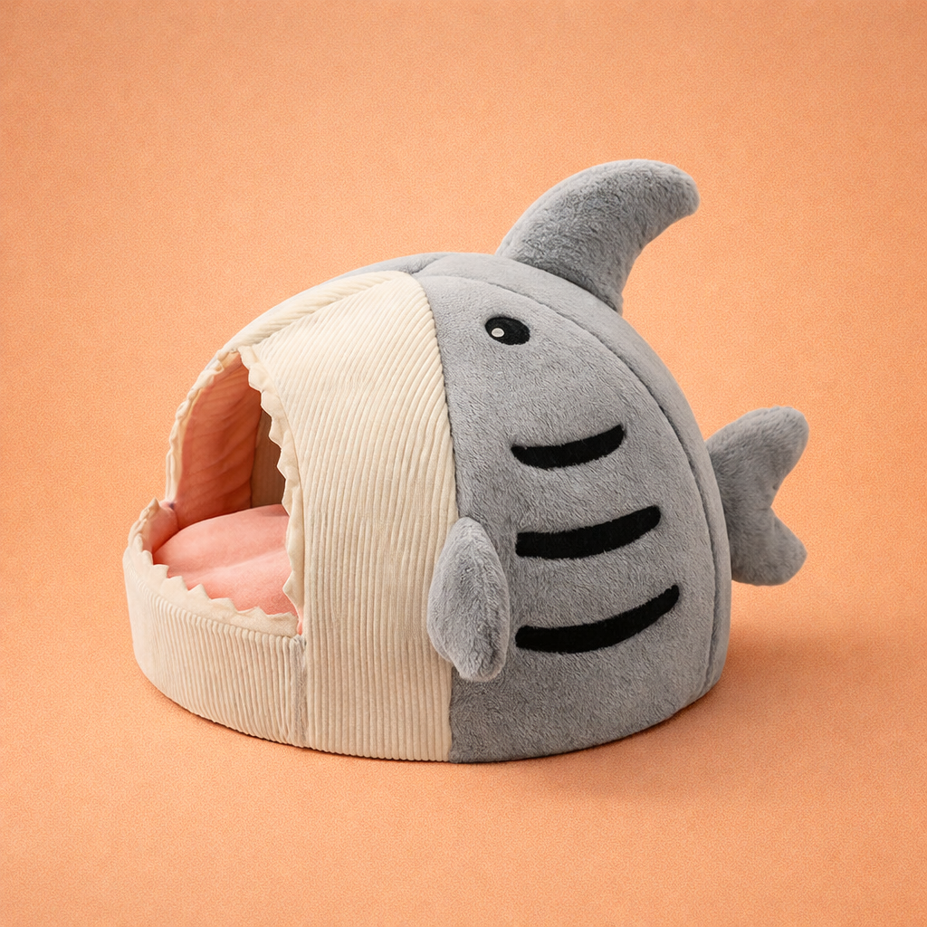 Shark Pet Cave Bed