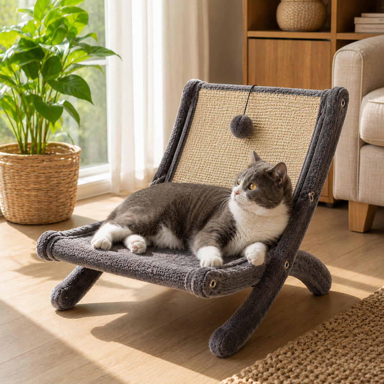 Sisal Cat Lounge Chair & Scratcher