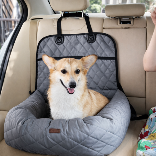 2-in-1 Foldable Dog Car Seat Bed
