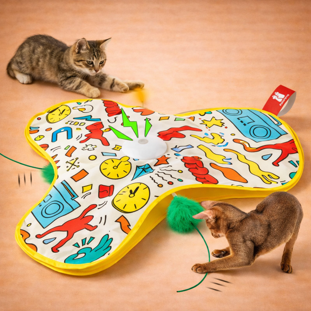 Interactive Hide-and-Seek Cat Toy Mat