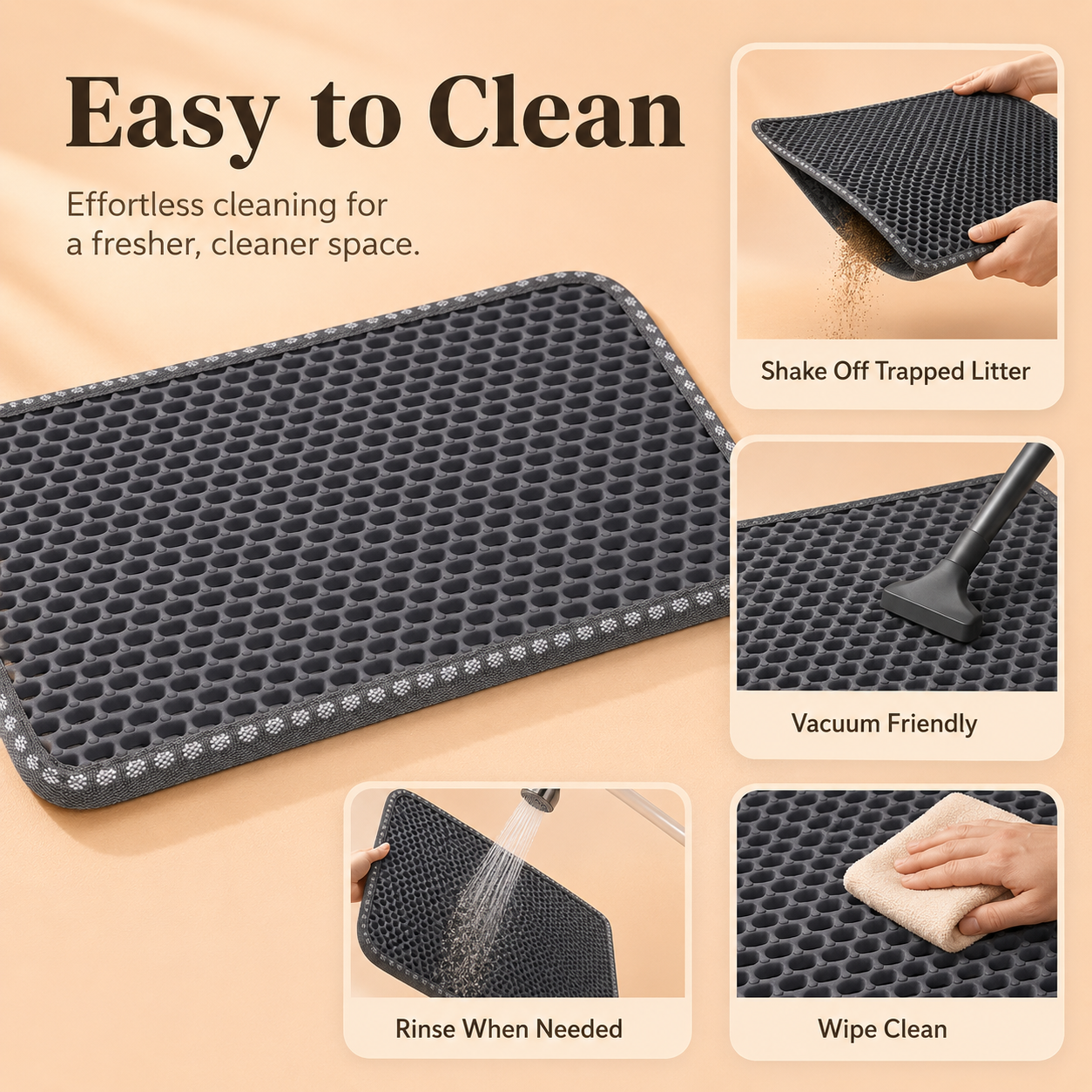 Double-Layer Cat Litter Trapping Mat